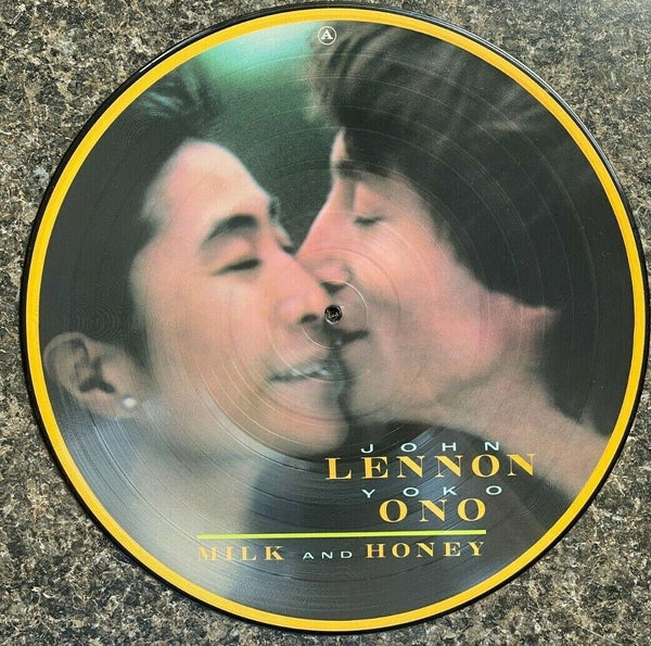 John Lennon Milk and Honey Picture Rare UK 12 Inch Vinyl Disc Rare Mint
