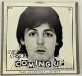 Paul McCartney Coming Up / Coming Up (live) 7" Vinyl Record With Picture Sleeve