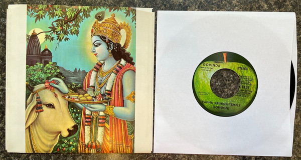 Radha Krishna Temple Govinda Produced by George Harrison 7" Vinyl Single w/PS