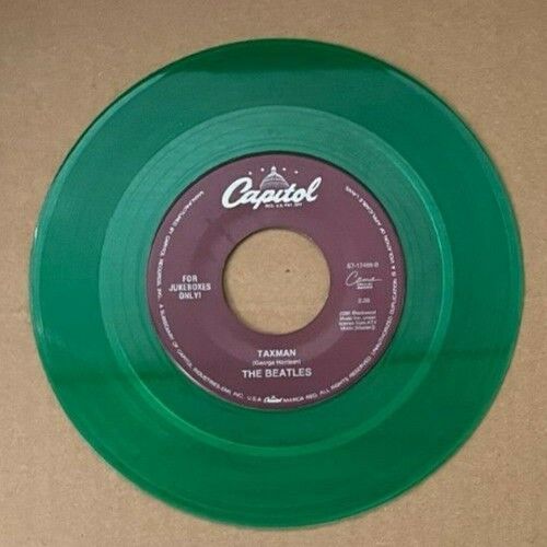 Rare Green Vinyl Beatles Taxman / Birthday 7" Juke Box Single