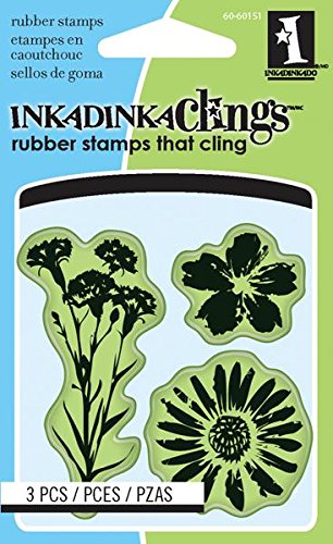 Inkadinkado Mini Cling Stamps, Meadow Flowers