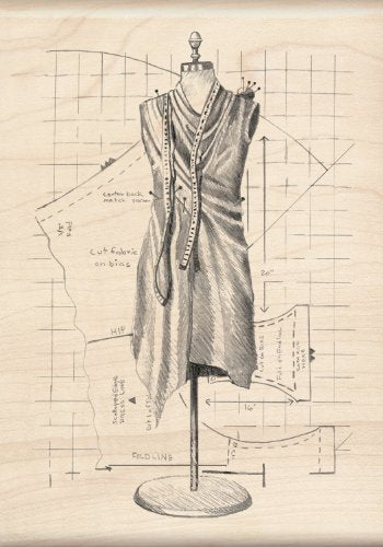 Inkadinkado Dress Mannequin Wood Stamp