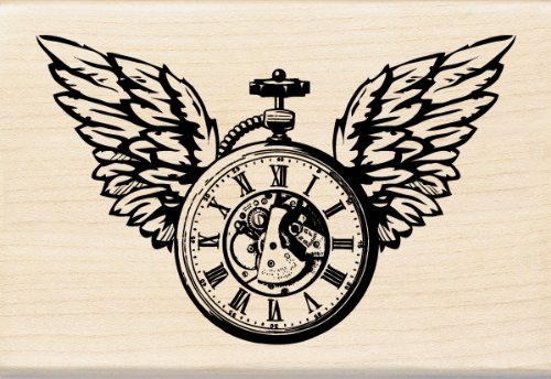 Inkadinkado Clock Wings Wood Stamp